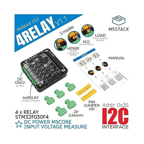 M5Stack用4チャンネルリレー13.