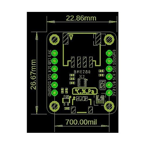 BME280搭載温湿度/気圧センサモジュ