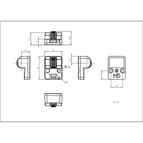 M5Stack用中空軸エンコーダ付きスク