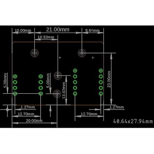 M5ATOMS3用ピッチ変換基板(基板の