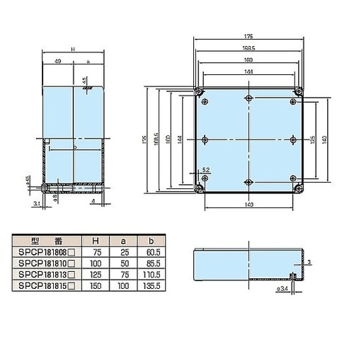 SPCP型防水・防塵ポリカーボネートボッ