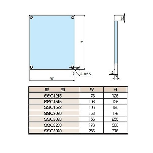SSC型ステンレスボックス用取付ベース