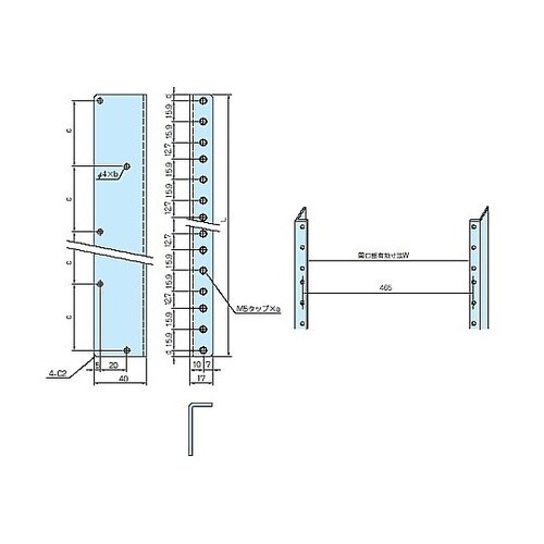 RSE型スチールラックマウントアングル