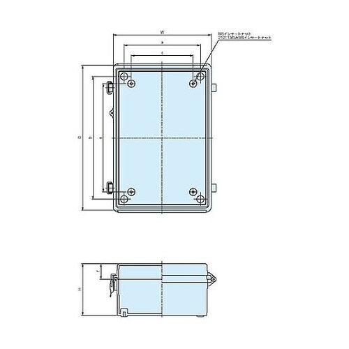 BCAP型防水・防塵開閉式プラボックス[