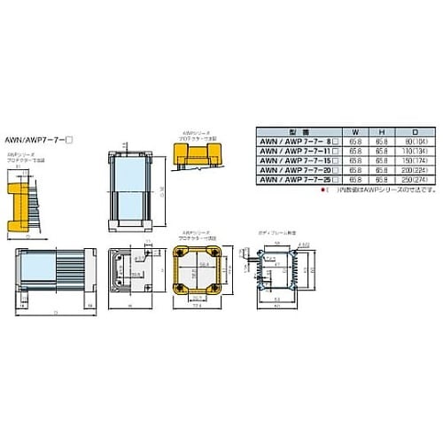 AWN型防水・防塵アルミケース(シールド