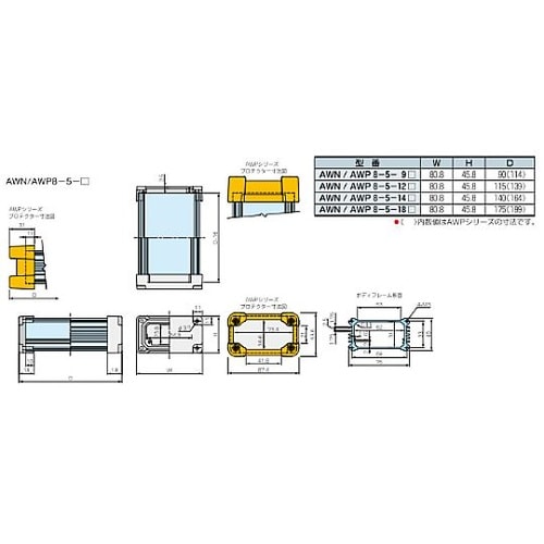 AWN型防水・防塵アルミケース(ノーマル