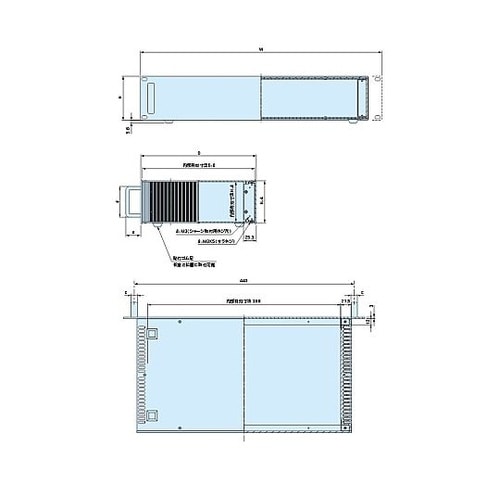 HYRH型取手付ヒートシンク式ラックケー