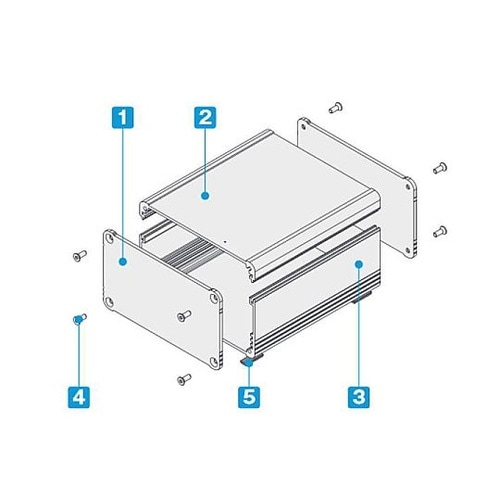 アルミ押出材ケース(シルバー) EX23