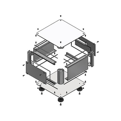 AUPE型パネル脱着EMCシールドケース