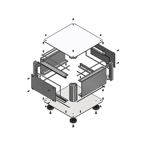AUPE型パネル脱着EMCシールドケース