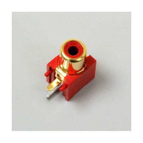 RCAジャック 赤 基板用 金メッキ H