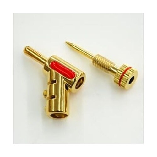 ロック機能付きバナナプラグ 赤 BNPW