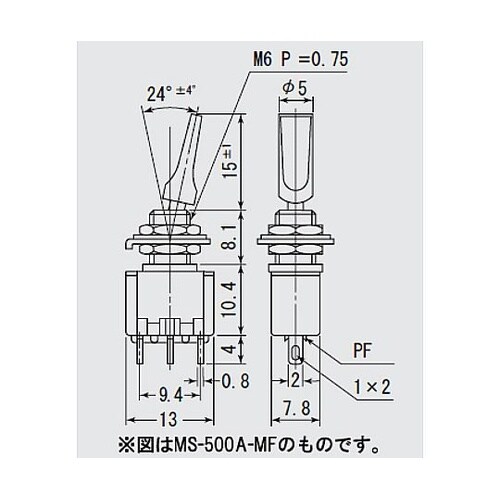 スイッチ トグルタイプ 白 ON−OFF