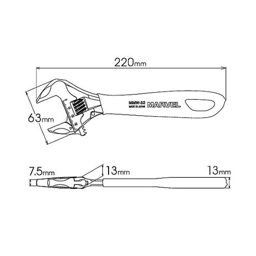 ガタ無しモンキレンチ MMW−32