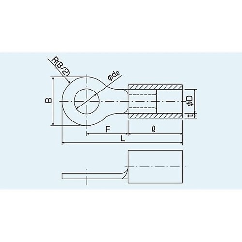 絶縁被覆付圧着端子(RAA1.25−3)