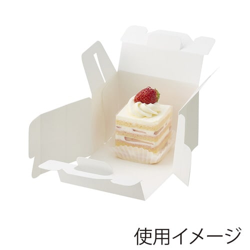 スリムエコキャリーケーキ箱 ホワイト 9×12×4