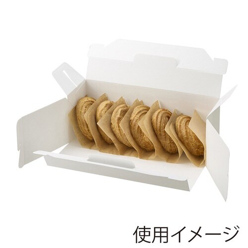 スリムエコキャリーケーキ箱ホワイト 10×28×4