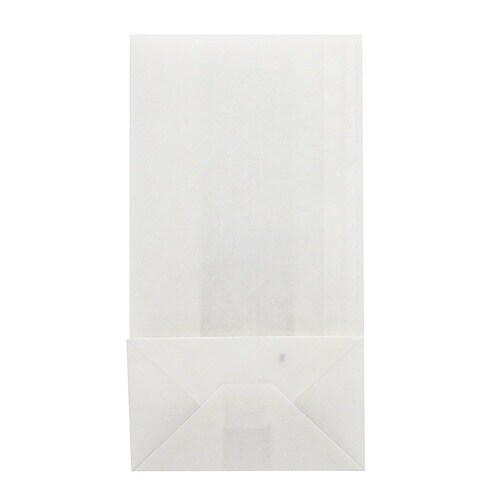 NF窓付耐油角底袋No.6 白無地 100枚入×5