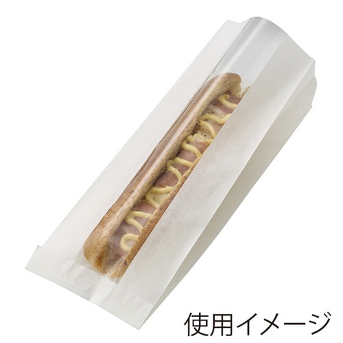 NF窓付耐油ガゼットパックロング白100枚入×10