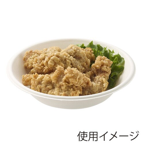 バガスボウル ホワイト 450ml 50枚入×24