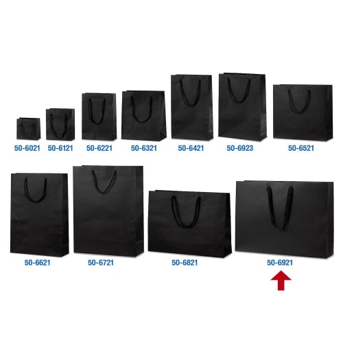 手提げ袋 マットブラック 550×130×400