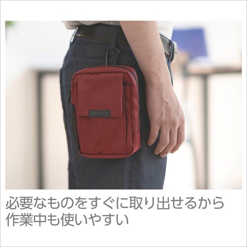 マルチホルダー2方ファスナー(ボルドー)×3