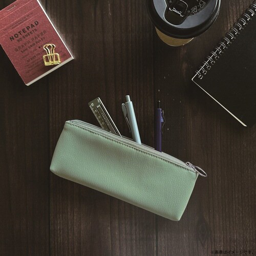 シリコンスキンペンケース(セージグリーン)×3