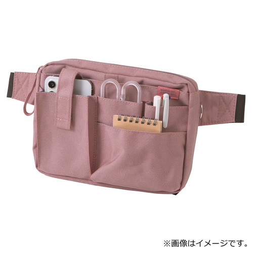 文具エプロンバッグ マチ付(ピンク)×2