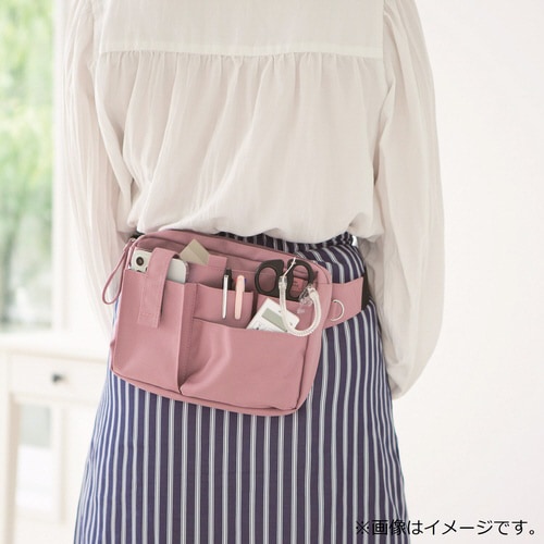 文具エプロンバッグ マチ付(ピンク)×2