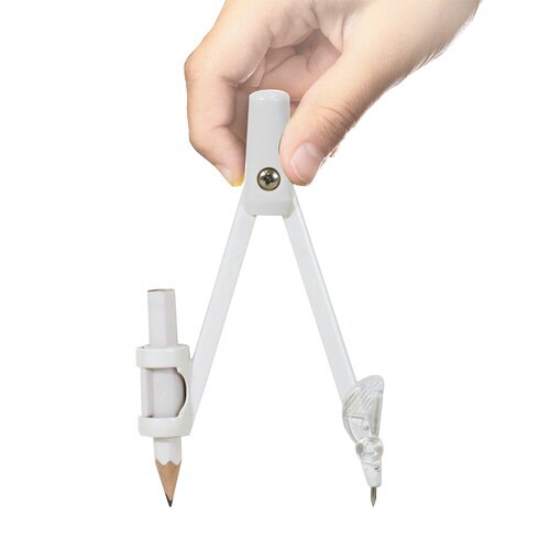 回しやすい算数コンパス(ホワイト)×5