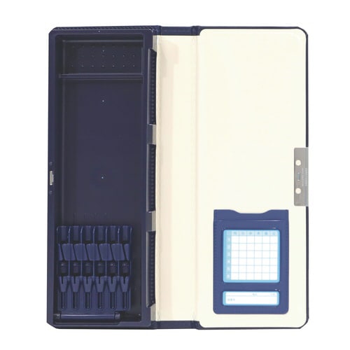 「クラリーノR」製筆入(ネイビー)×5