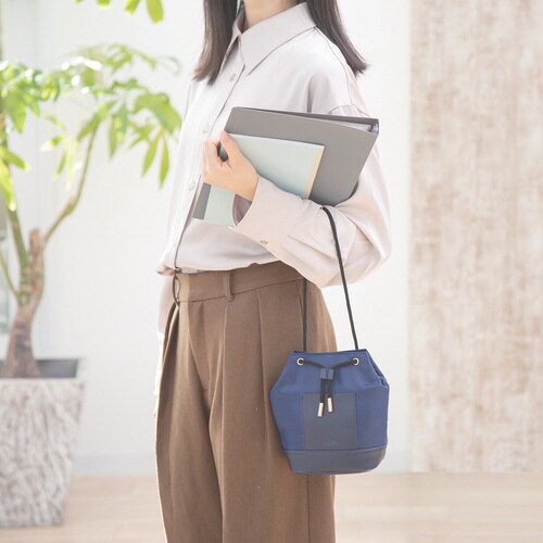 バケットストリングポーチ(ラピスネイビー)×2