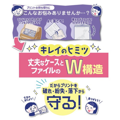 プリント持ち帰りファイル&ケース×3