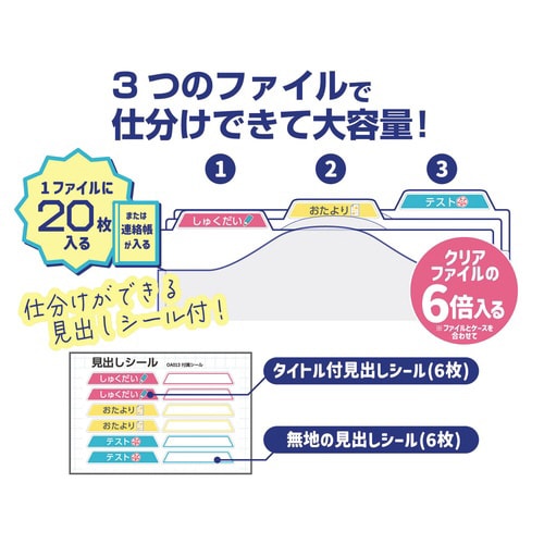 プリント持ち帰りファイル&ケース×3