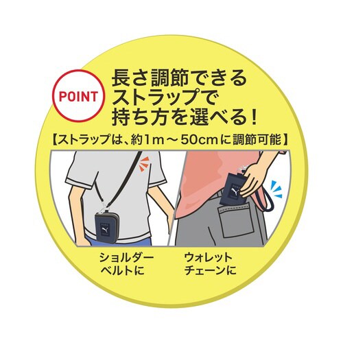 コイン&パスケース(ブラック)×2