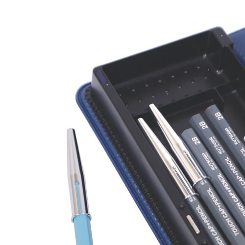 鉛筆キャップ(シルバー)×10