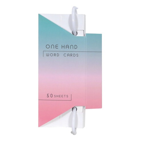 ワンハンド単語カード大・コーラル×5