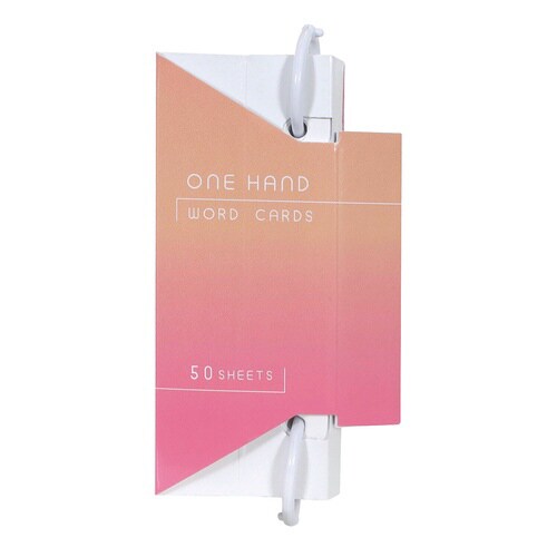 ワンハンド単語カード大・ピンク×5