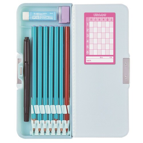 ペールカラー筆入(シャーベットミント)×5