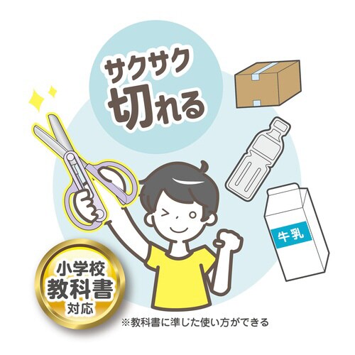 キャップ一体こどもハサミ(ネイビー)×5