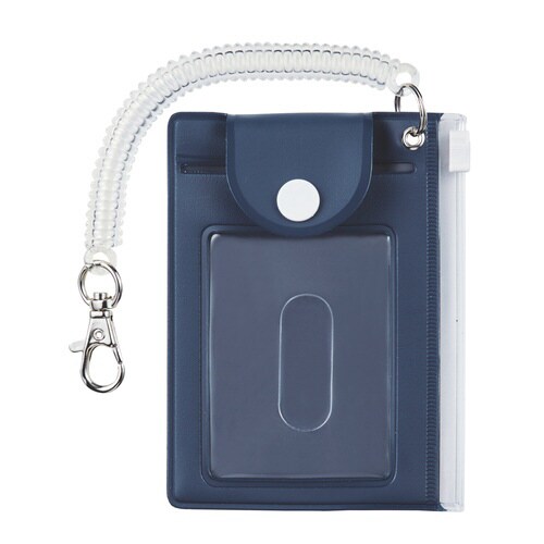 小銭入れ付パスケース(ブルー)×3