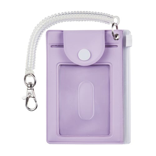 小銭入れ付パスケース(パープル)×3