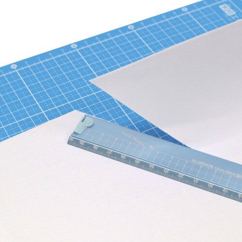 折りたたみアルミ定規(ブルー)×5