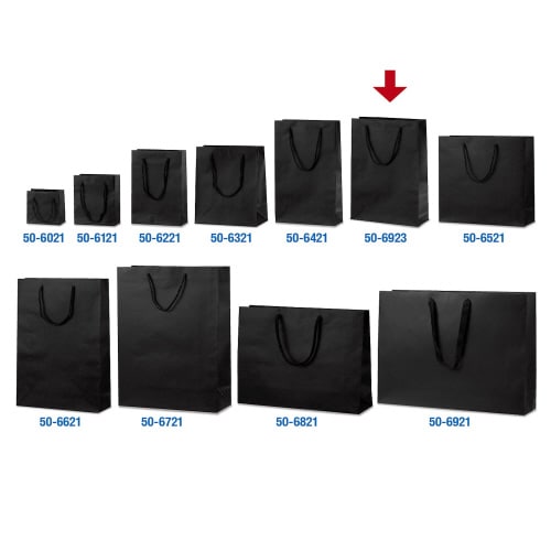 手提げ袋 マットブラック 260×100×360