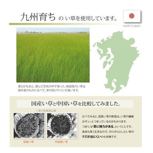 い草ラグ MUKU 麻 140×140cm