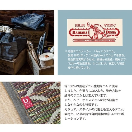 い草ラグ エレナ BL 191×191cm