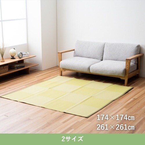 洗えるラグ ラフテル GN 174×174cm