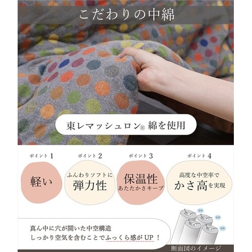 こたつ布団 CFドット OR 200×250cm