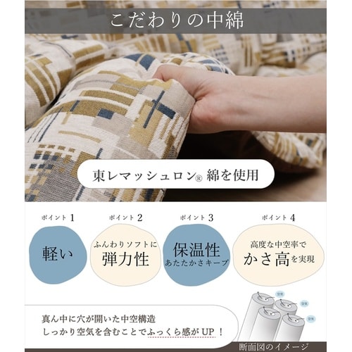 こたつ布団 エネル YE 200×250cm