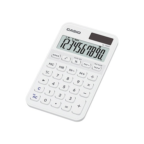 カシオ カラフル電卓 ノート型 ホワイト